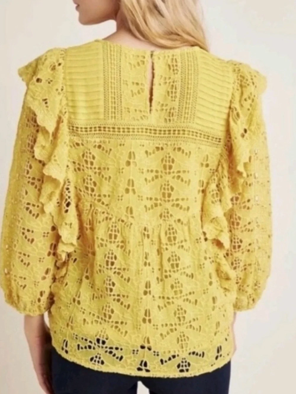 Anthropologie Clementine Eyelet Lace Blouse